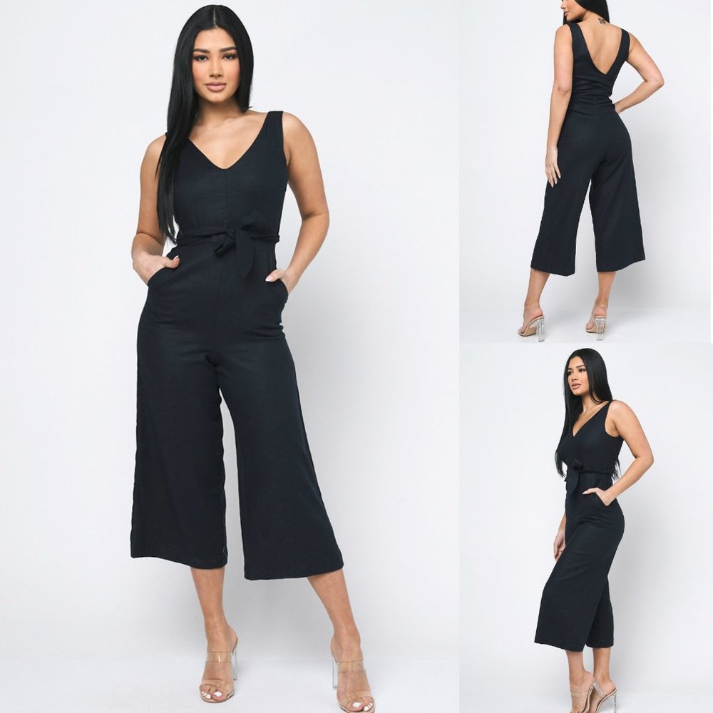 NWT Reset by Jane career V-neck cotton blend Romper Jumpsuit S,M
